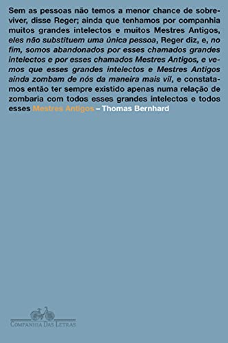 Ler Mestres Antigos, do autor Thomas Bernhard
